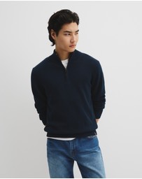 Country Road - Australian Good Earth Cotton Half Zip Knit