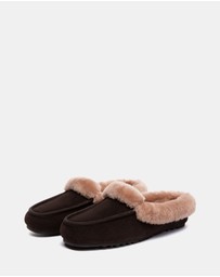 EVERAU - Australian Shepherd Ugg Noelle Cow Suede Upper Loafer Oxfords Flats
