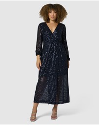 Pink Dusk by Curve Project - All I Want Sequin Maxi Dress