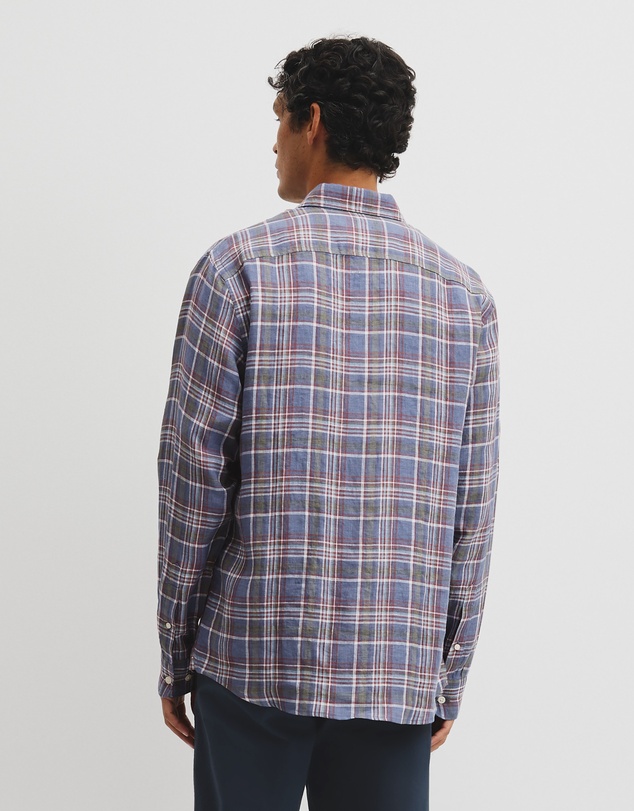 Country Road - Regular Fit Linen Check Shirt