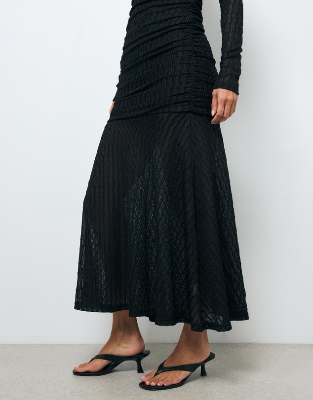 AERE - Valentina Off Shoulder Midi Dress