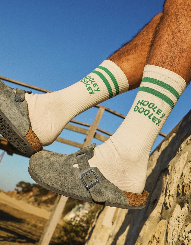 Skwosh - Hooley Dooley Socks in Green Stripe