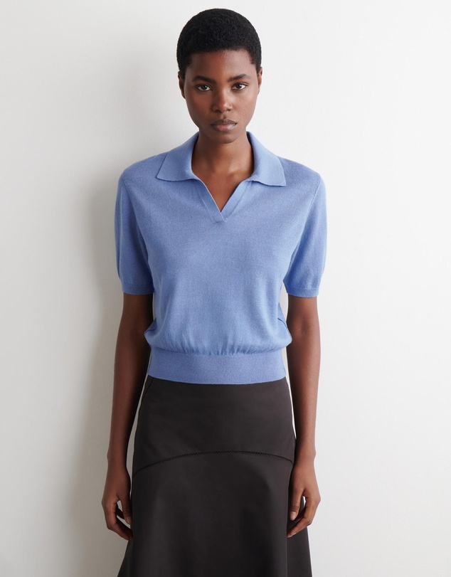 COS - Knitted Linen-Merino Polo Shirt