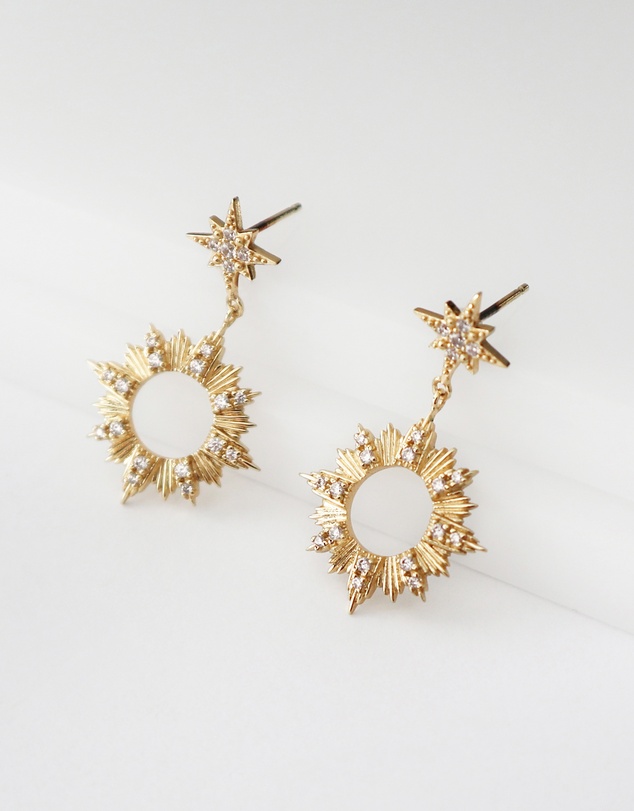 Wanderlust + Co - Sunseeker Gold Earrings
