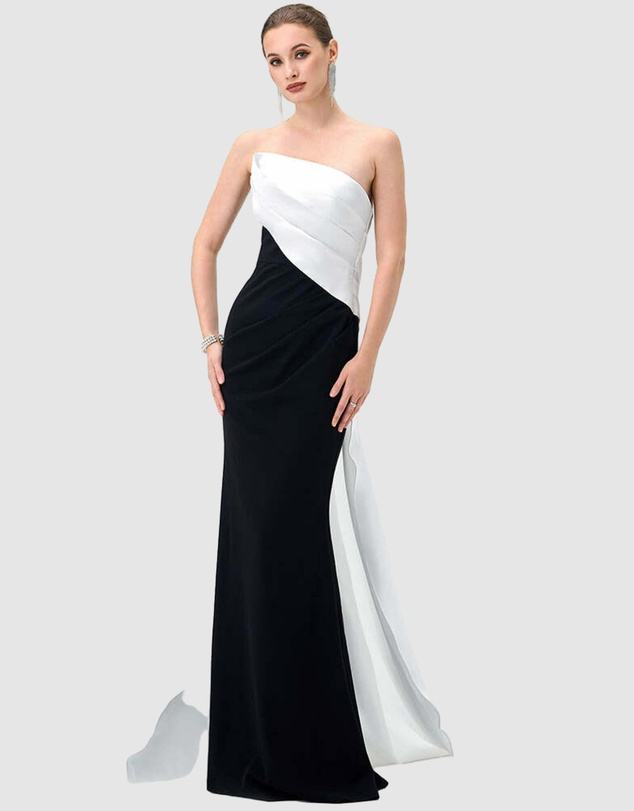 Bariano - Roella Asymmetric Sash Gown