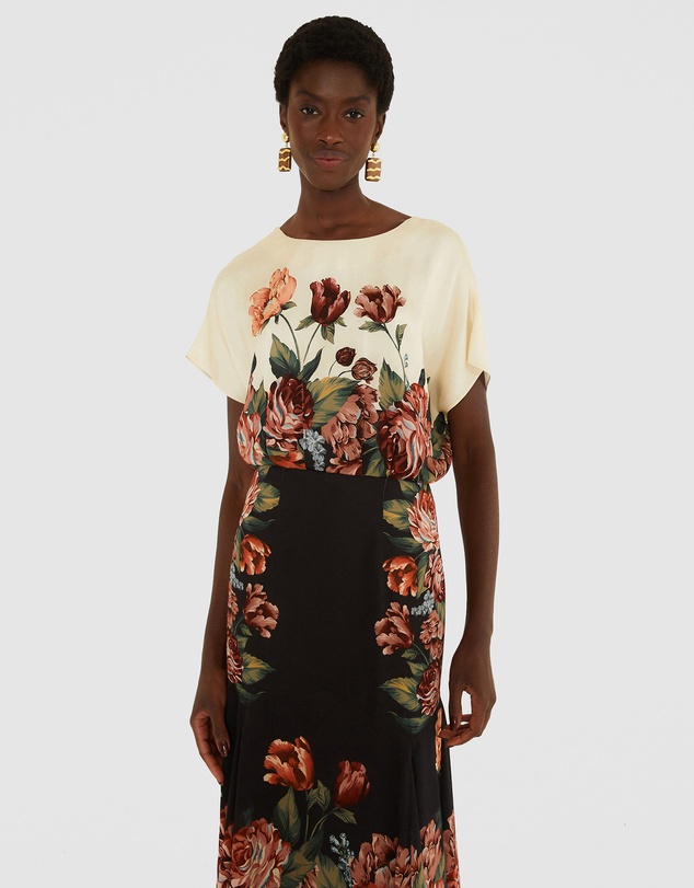 Farm Rio - Winter Floral Cream Maxi Dress