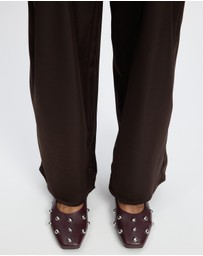 AERE - Studded Leather Ballet Flats