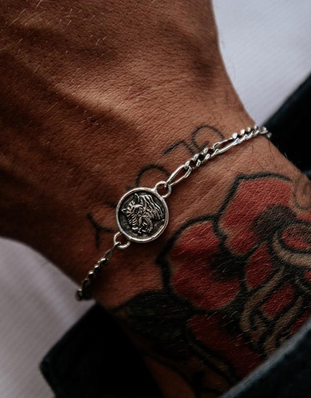 Haze & Glory - ICONIC EXCLUSIVE - Tiger Bracelet in Oxidised 925 Silver