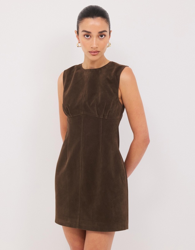 Calli - Maslow Faux Suede Mini Dress