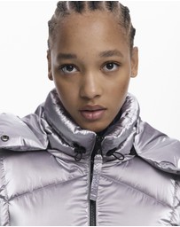 Desigual - Metallic quilted puffer jacket