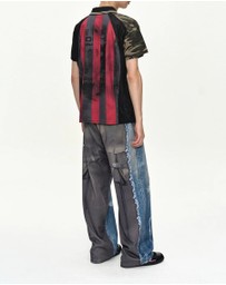 Andersson Bell - Denim & Cargo Trompe L'oeil Mesh Pants - Unisex