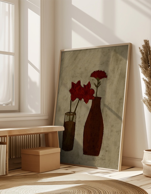 Olive et Oriel - Blossom Blend by Shatha Al Dafai Art Print