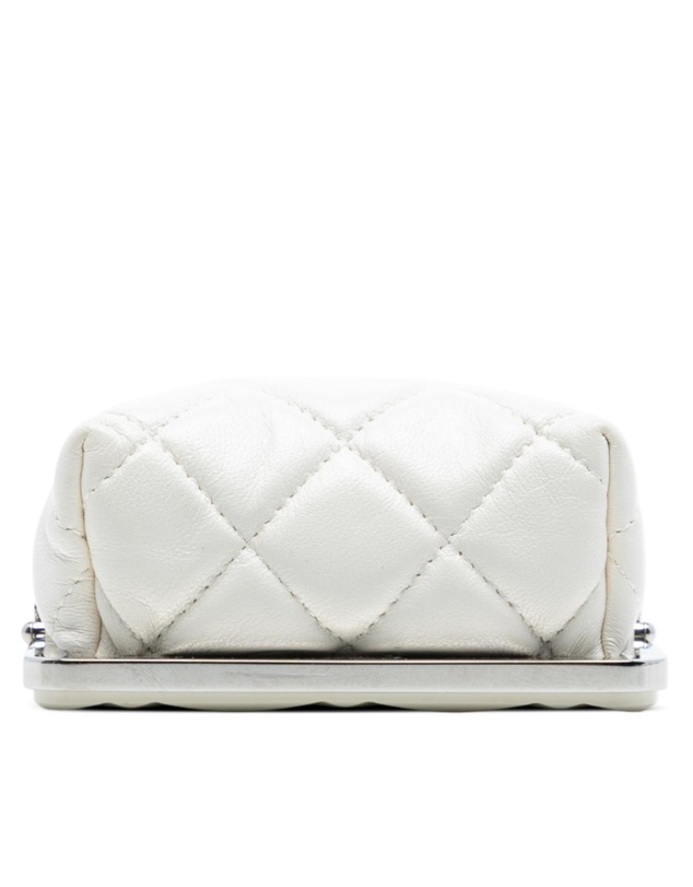 Pre-Loved by Azura Reborn - Pre-Loved Lambskin and Acrylic Kiss Clutch with Chain