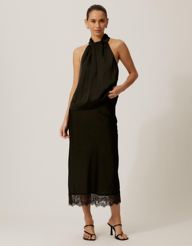 Tussah - Sadie Satin Lace Slip Skirt