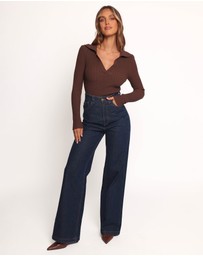 Petal & Pup - Emmerson Long Sleeve Knit Top - Chocolate