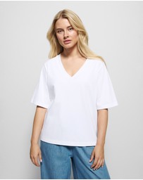 Commonry - Cotton V Neck T Shirt