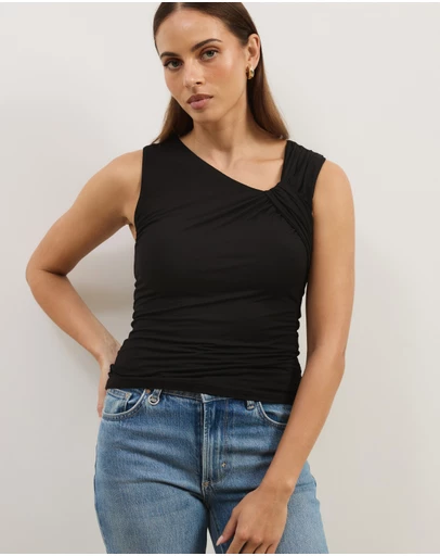 Atmos&Here - Britney Jersey Tank With Twist Detail