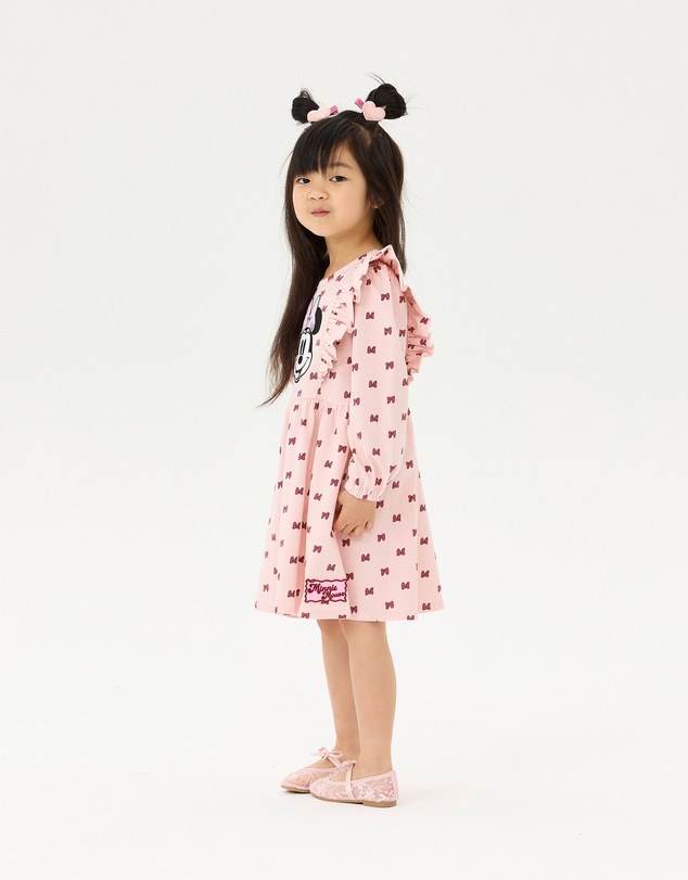 Rock Your Kid - Minnie Mouse Minnie Bow Long Sleeve Jersey Dress