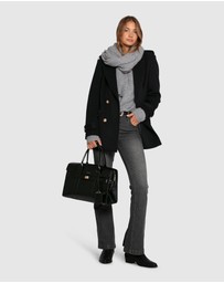 Belle & Bloom - Harbour Military Wool Blend Pea Coat