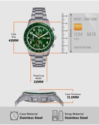 Fossil - Sport Tourer Silver Tone Chronograph Watch