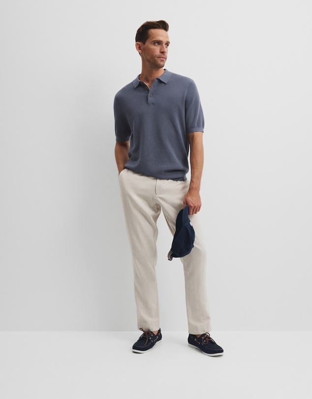 Country Road - Short Sleeve Good Earth Cotton Pique Knit Polo
