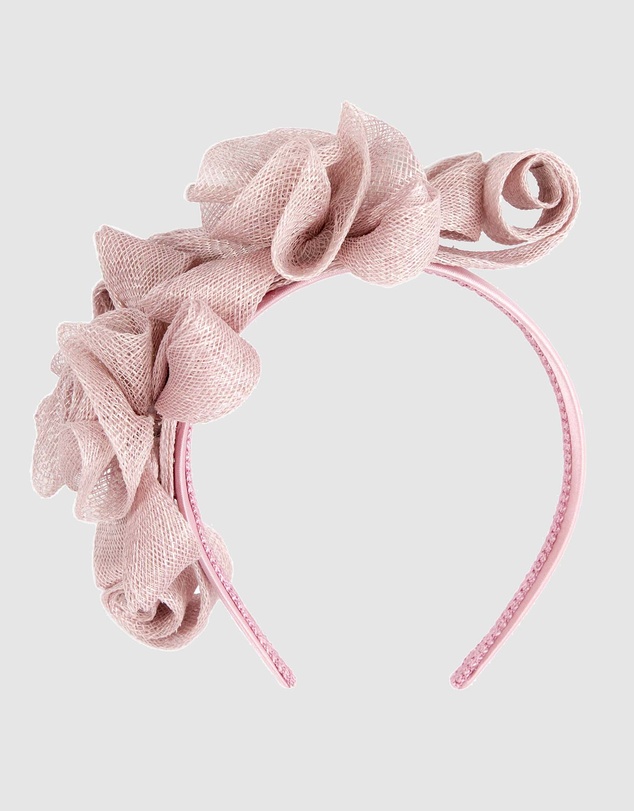 Max Alexander - Sinamay Curls Pink Fascinator
