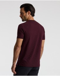 Calibre - Monogram Jacquard T-shirt Oxblood