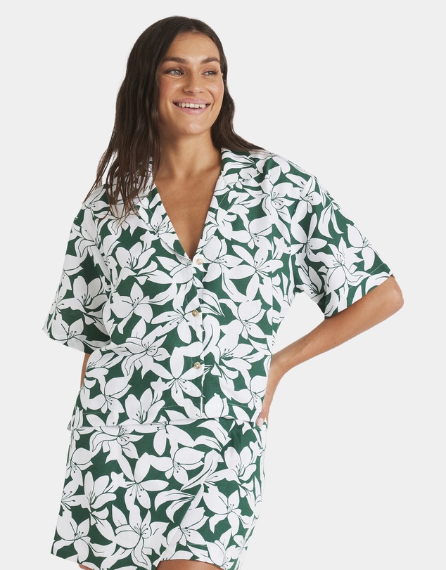 Roxy - Womens Khloe Salty Water Short Sleeve Shirt