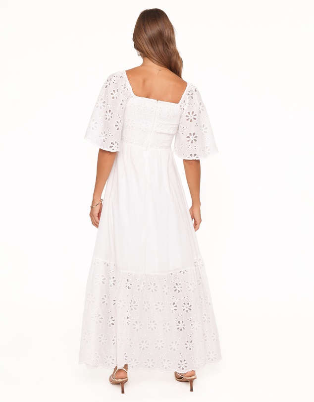 Petal & Pup - Xana Maxi Dress - White Broderie