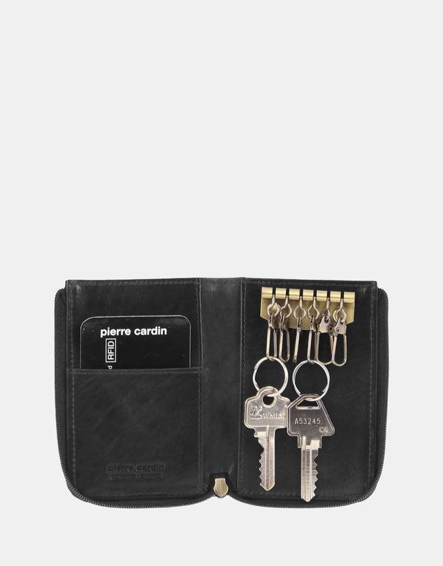 Pierre Cardin - Pierre Cardin Italian Leather Key + Credit Card Holder