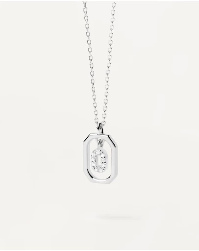 PDPAOLA - Mini Letter O Silver Necklace