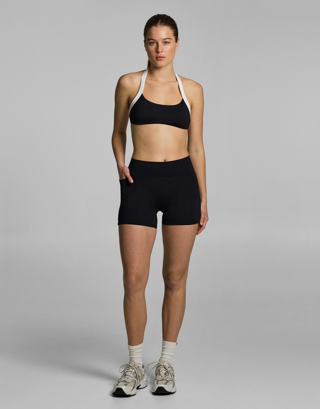 Rockwear - No Front Seam Pocket Mid Thigh Bike Shorts