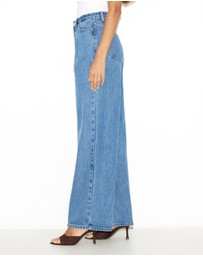 Dazie - Naples Pleat High Waisted Relaxed Jeans