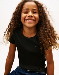 Tommy Hilfiger - Ruffle Ribbed Top - Kids