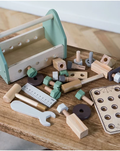 Dantoy - Dantoy - Playful Wood - Tool Box - 26 pcs