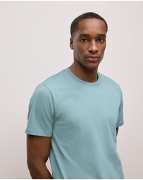 Trenery - Cotton Jersey Crew T-shirt in Jade Green