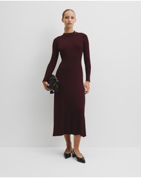 Country Road - Rib Zip Neck Knit Dress