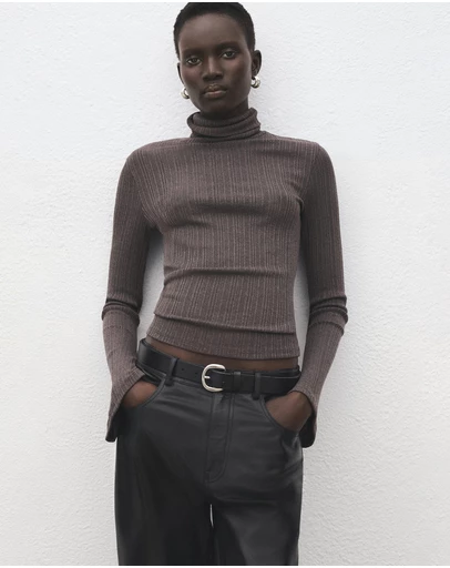 M.N.G - Turtleneck Sweater With Flared Sleeves