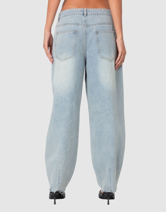 EDIKTED - Balloon Washed Low Rise Jeans