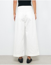 AERE - High Rise Wide Crop Jeans