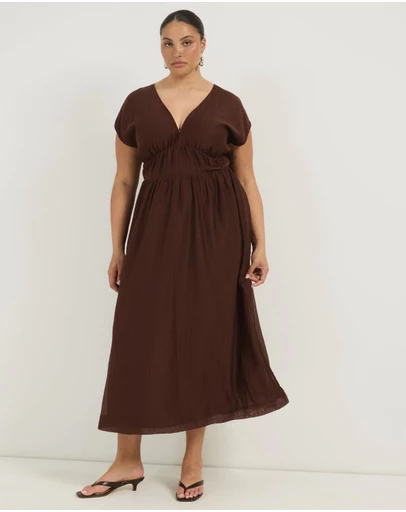 Atmos&Here Curvy - Carys Tie Front Dress