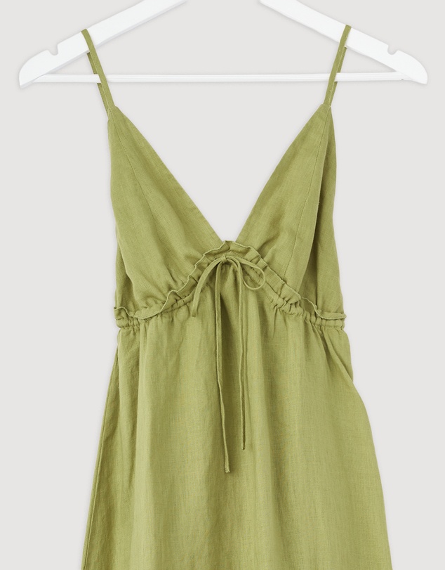 Revibe - Repaired AERE Jaylah Linen Slip Dress