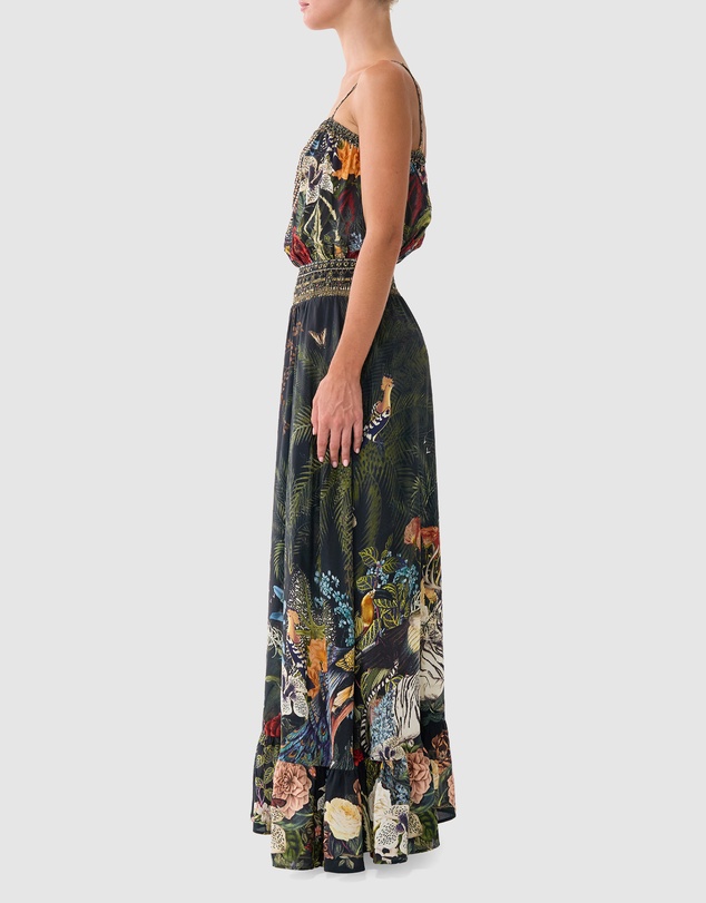 Camilla - Shirred Waist Long Dress