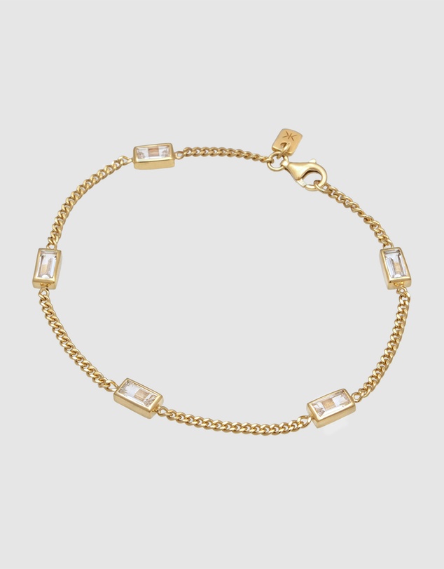 Kuzzoi - ICONIC EXCLUSIVE - Topaz Bracelet in Gold-Plated 925 Sterling Silver