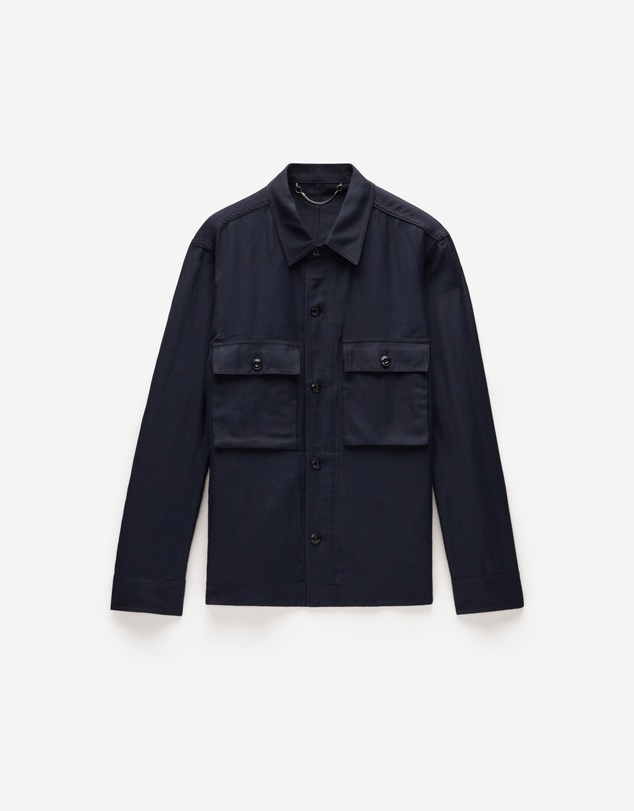 Calibre - Linen Blend Shirt Jacket Navy