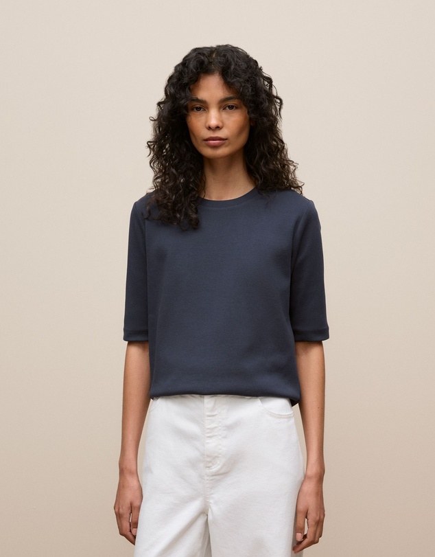 Trenery - Australian Cotton Half Sleeve T-shirt in Night Sky