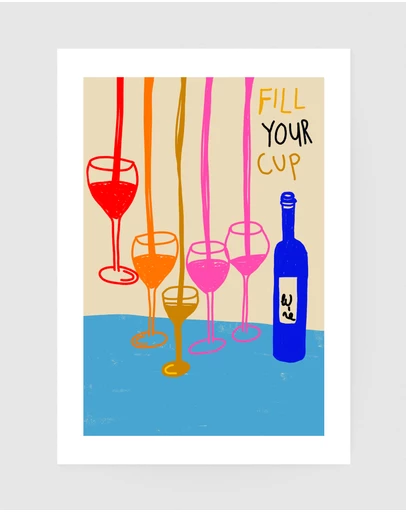 Inka Arthouse - Fill Your Cup Art Print by Paige Byrne