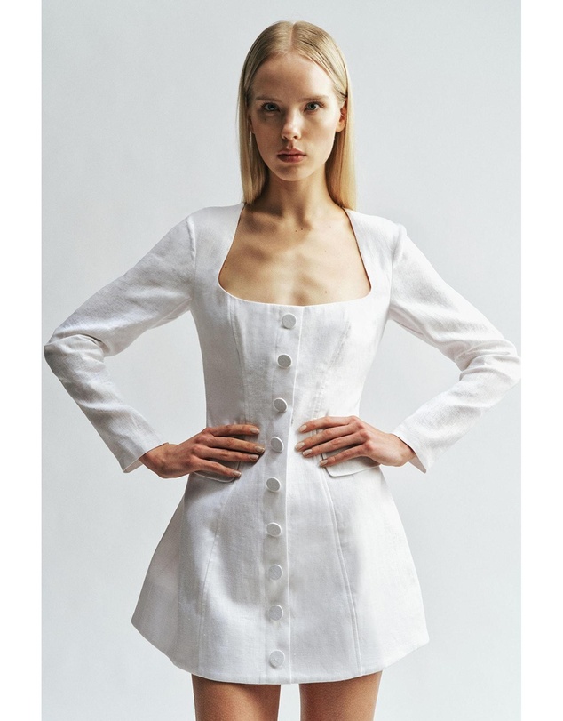 Bardot - Alyson Hourglass Linen Dress