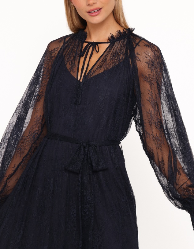Petal & Pup - Marnelle Lace Maxi Dress - Midnight Navy