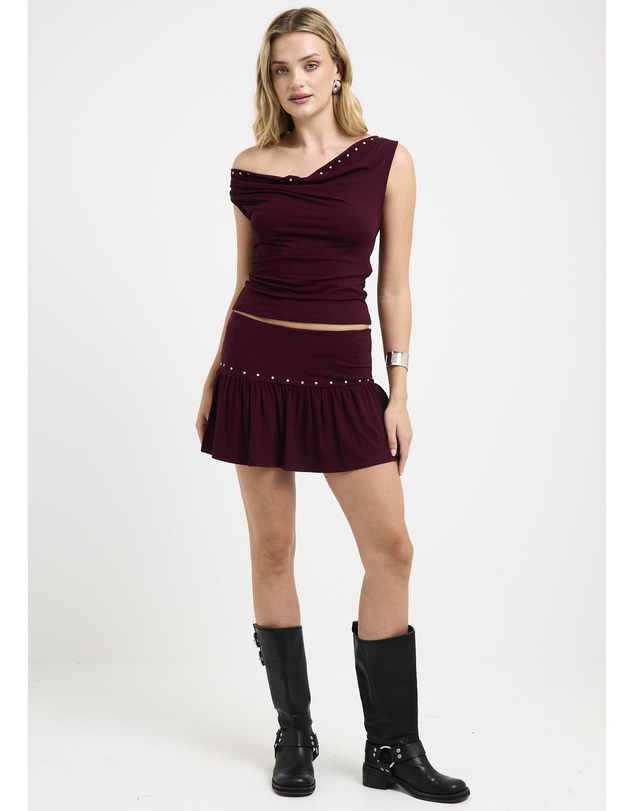 Insight - Lina Studded Cowl Neck Top